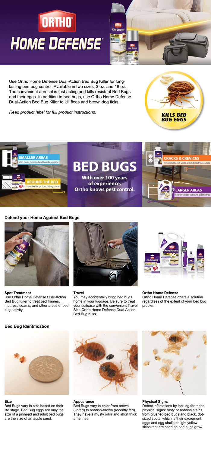 Ortho Ortho Home Defense DualAction Bed Bug Killer Aerosol0192910